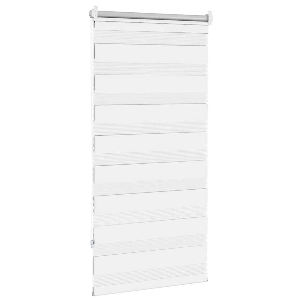 Cortina zebra 60,9x120 cm, largura do tecido 56,7 cm, branca