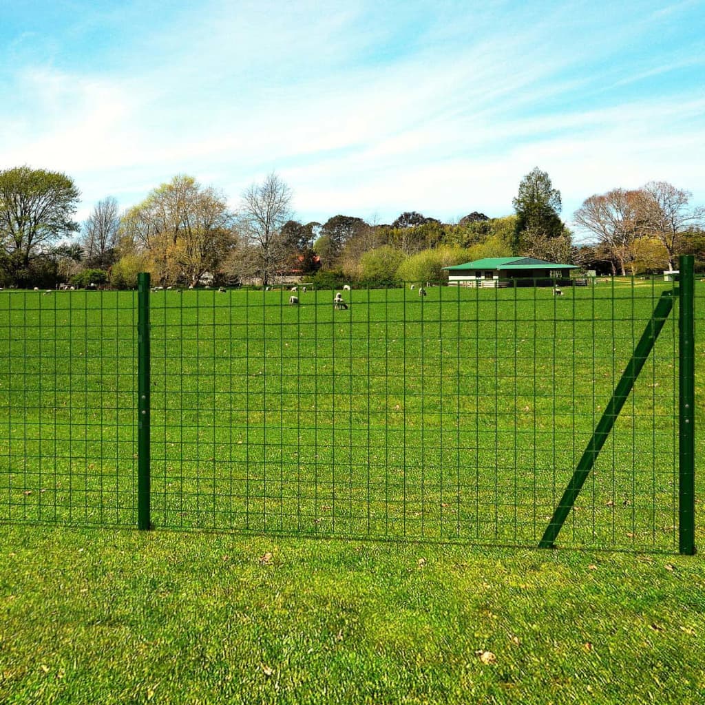 Cerca 10x1,7 m aço verde