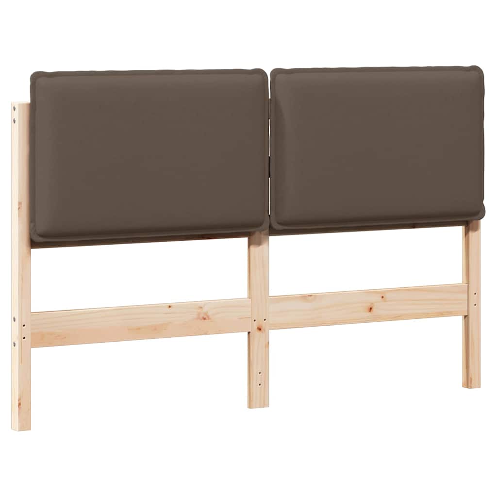 Cabeceira estofada com cabeceira cinza natural e claro 150 cm