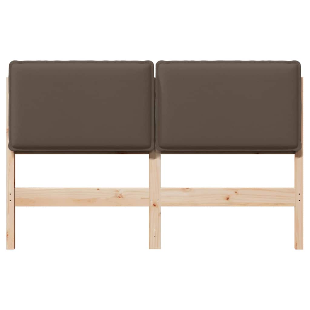Cabeceira estofada com cabeceira cinza natural e claro 150 cm