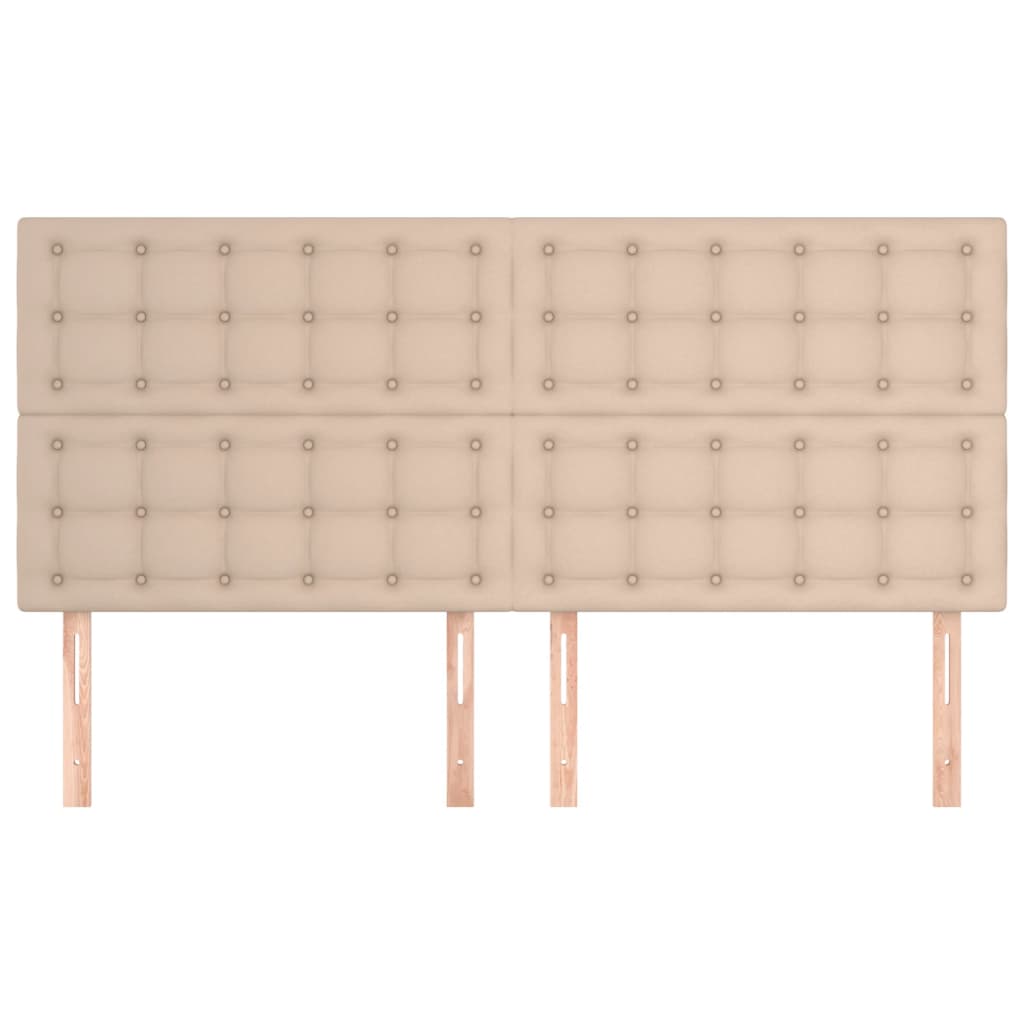Cabeceira cappuccino 200x5x118/128 cm couro sintético