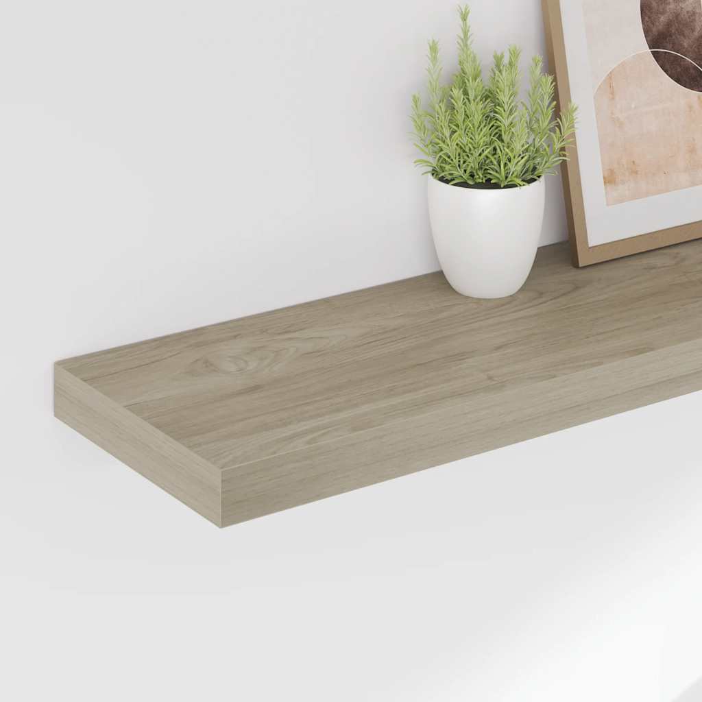 Prateleira de parede suspensa 90x23,5x3,8 cm MDF cor carvalho