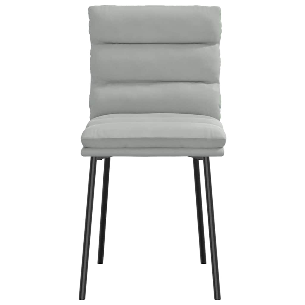 Cadeiras de jantar 6 pcs veludo cinzento-claro