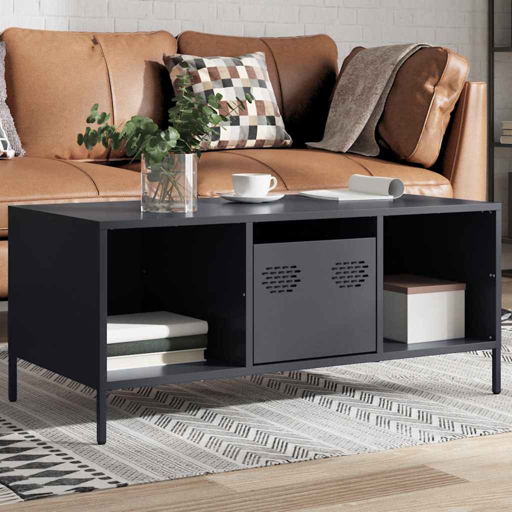 Mesa de centro 101,5x50x43,5 cm aço laminado a frio antracite