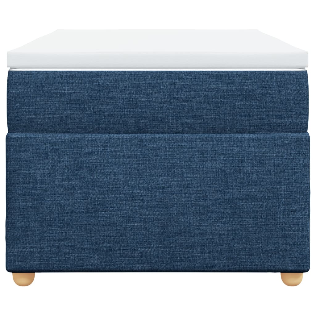 Cama com molas/colchão 80x200 cm tecido azul
