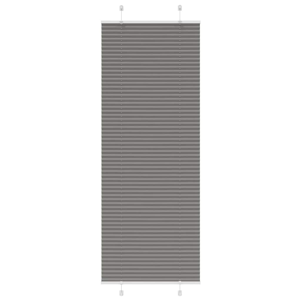 Antracite plissada cega 75x200 cm largura tecido 74,4 cm