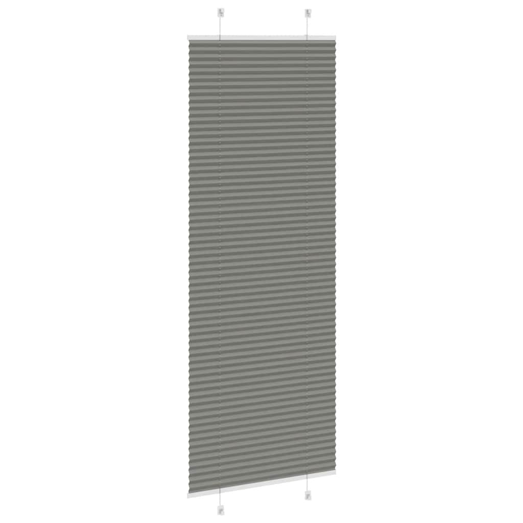 Antracite plissada cega 75x200 cm largura tecido 74,4 cm