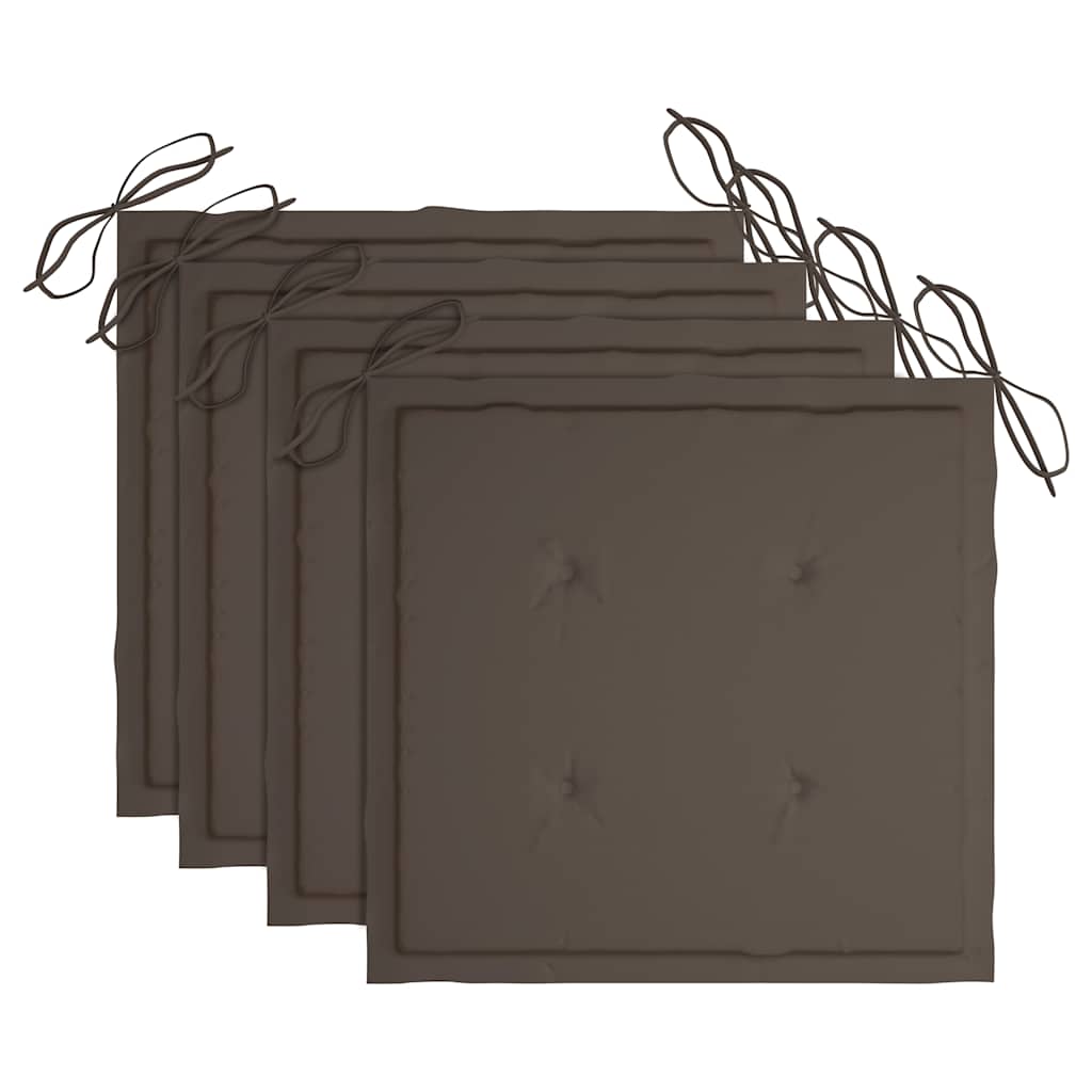 Cadeiras exterior dobráveis c/ almofadões 4 pcs acácia maciça