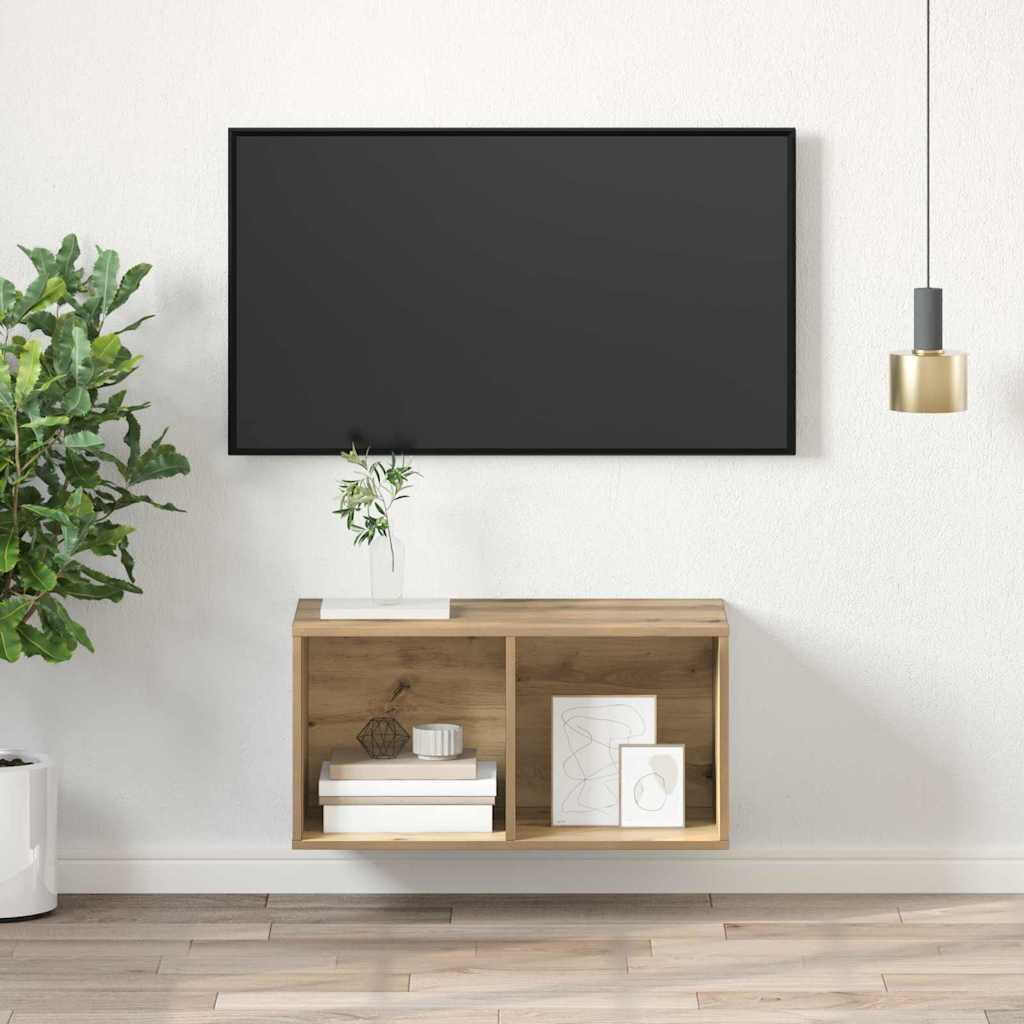 Conjunto de móvel de TV 37 x 37 x 72 cm carvalho artesanal