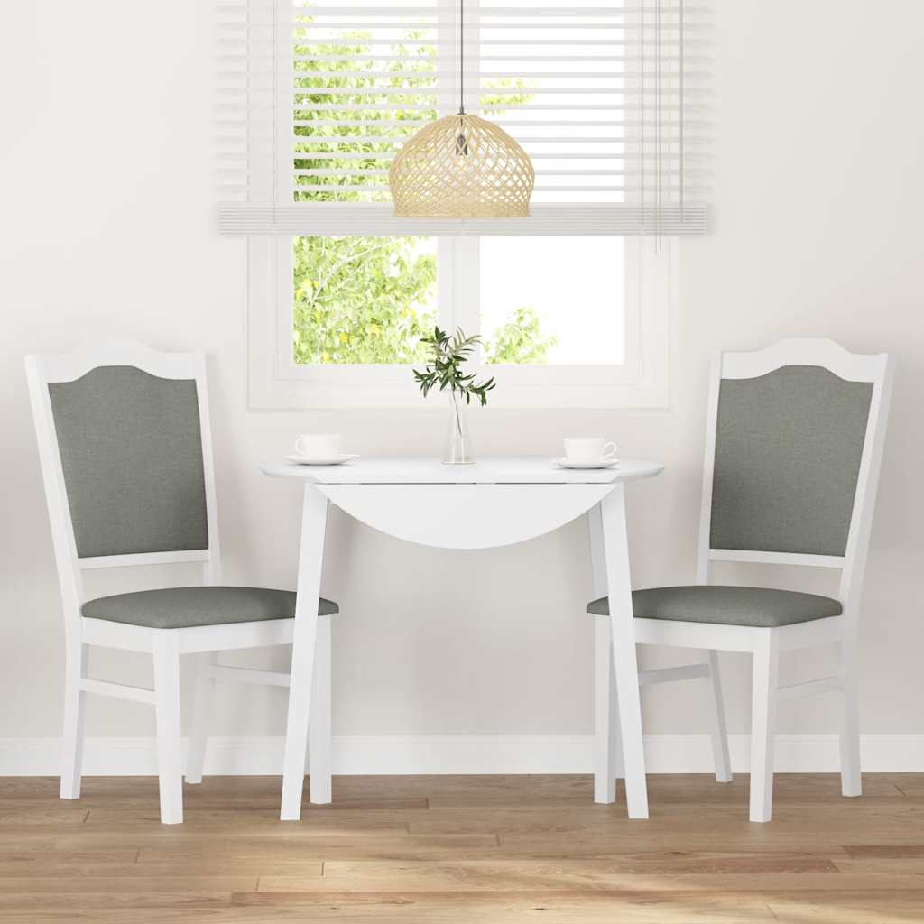 Cadeiras de jantar com almofadões 2 pcs madeira maciça branco