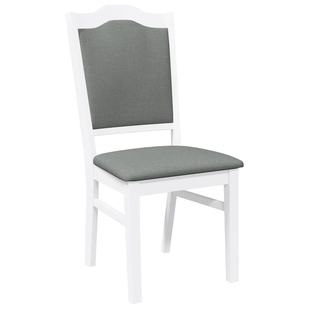 Cadeiras de jantar com almofadões 2 pcs madeira maciça branco