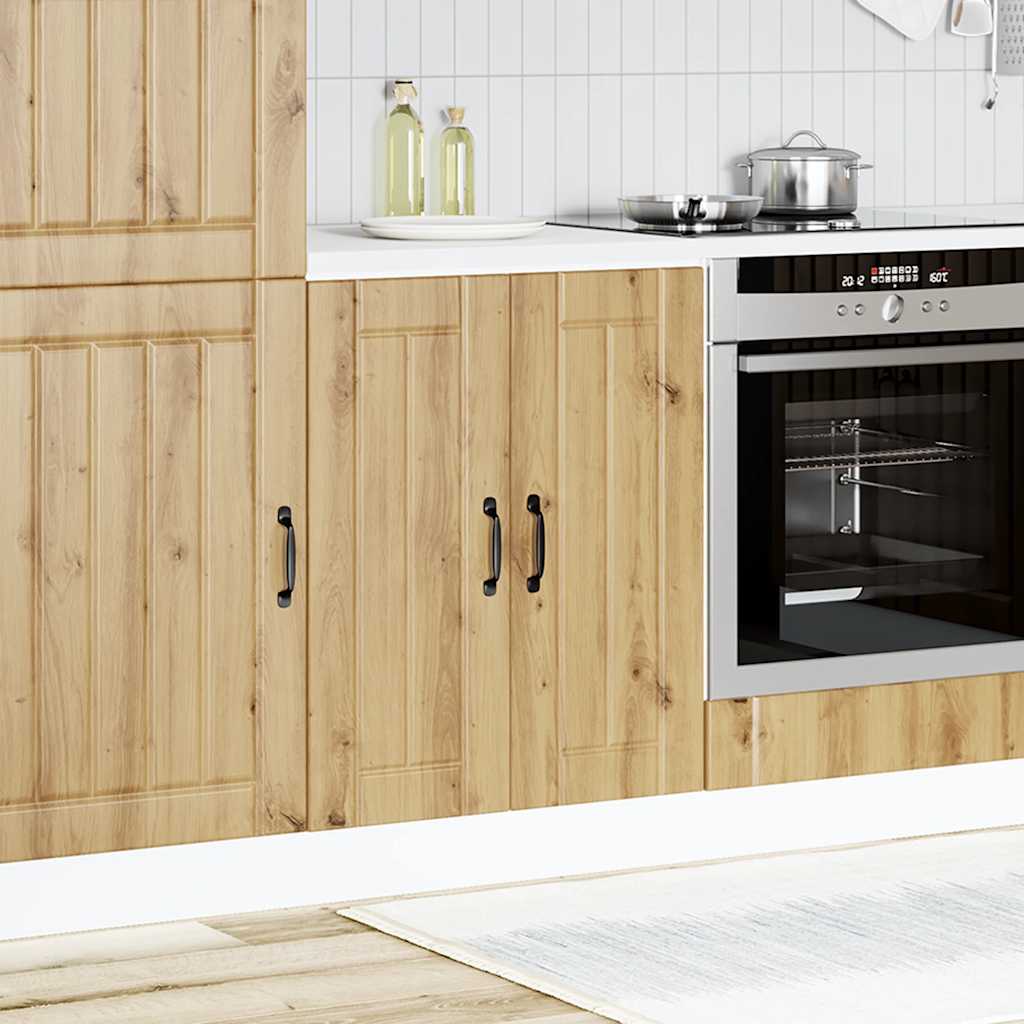 Armário baixo lavatório lucca madeira carvalho artisiano
