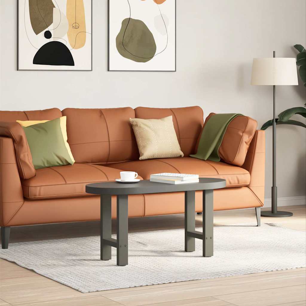 Pés para mesa de centro antracite 2 peças 28x(42-43) cm aço
