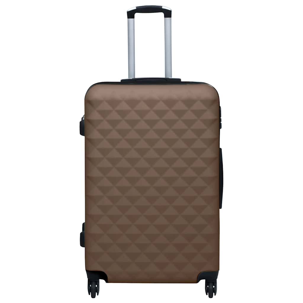 Conjunto de tróleis estojo rígido 2 pcs ABS castanho