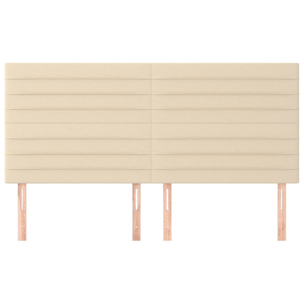Cabeceira creme 160x5x118/128 cm tecido