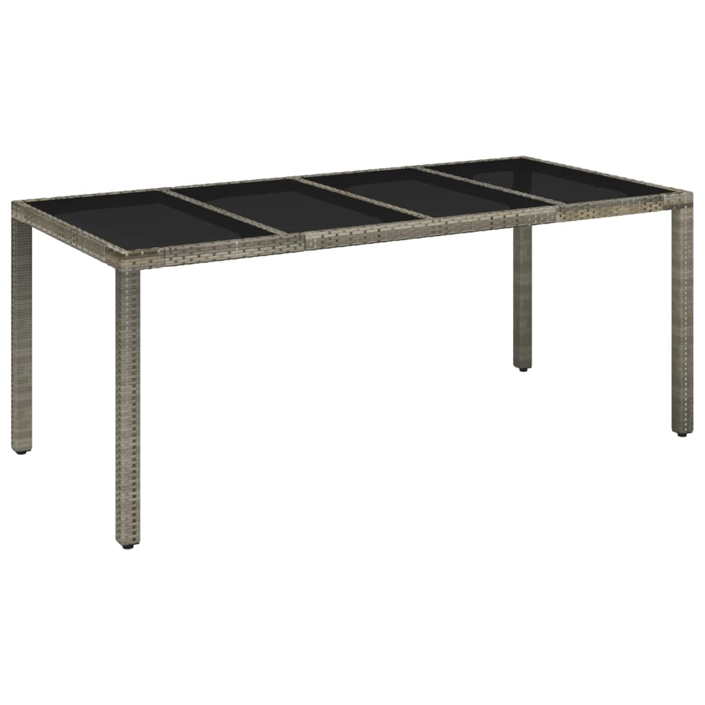 9 Pcs conjunto de jantar p/ jardim c/ almofadões vime PE cinza