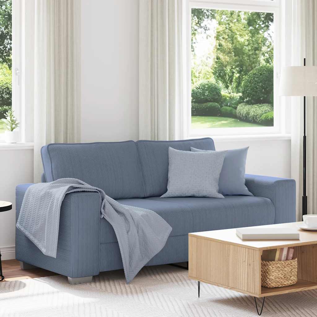 Sofá-luvas 180x77x82 cm tecido corduroy azul