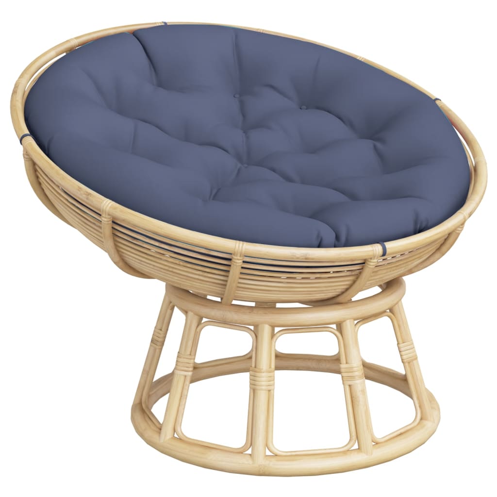 Almofadão redondo ø 100x11 cm tecido oxford azul-marinho