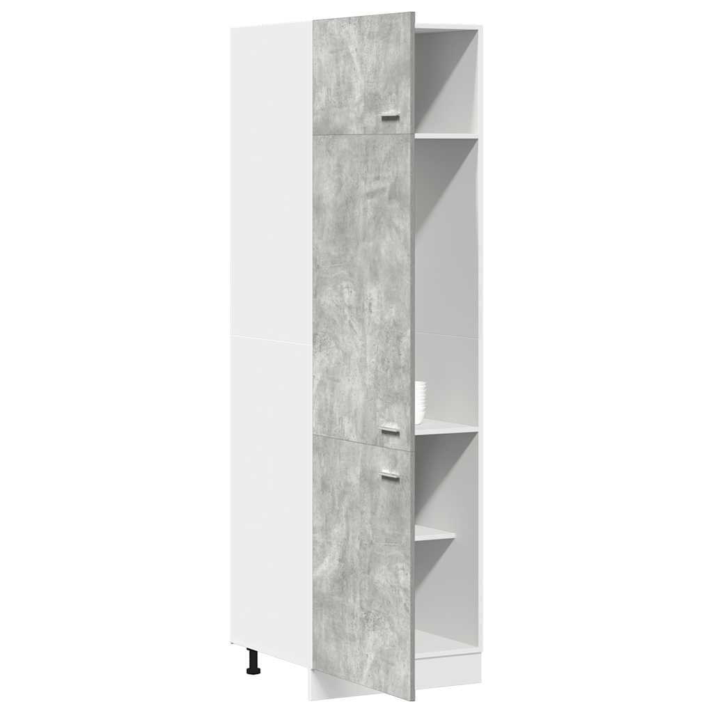 Armário para frigorífico “lyon” 60x57x207 cm cinza