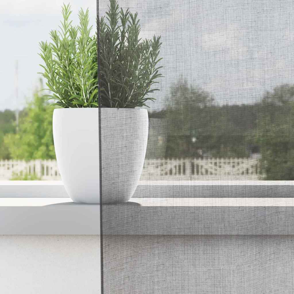 Cortinas de voile com bolsos para varão 2 pcs cinzento-escuro