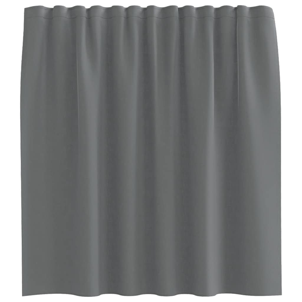 Cortinas de voile com bolsos para varão 2 pcs cinzento-escuro