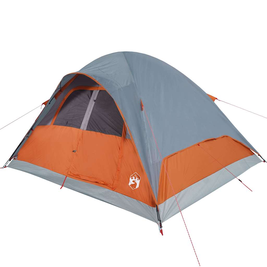 Tenda familiar cúpula para 6 pessoas impermeável laranja