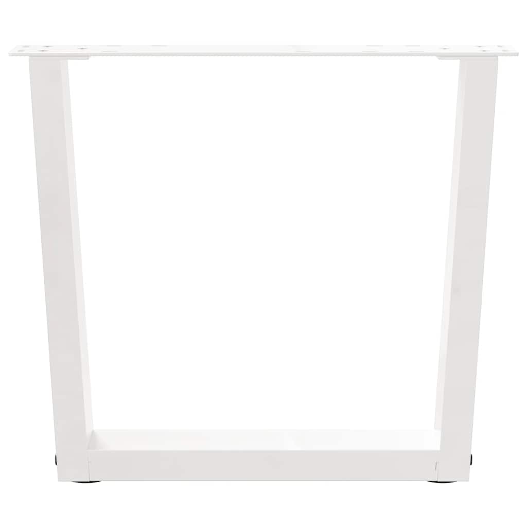 Pés para mesa de centro em v, 2 peças, branco, 60x (42-43,3) cm, aço