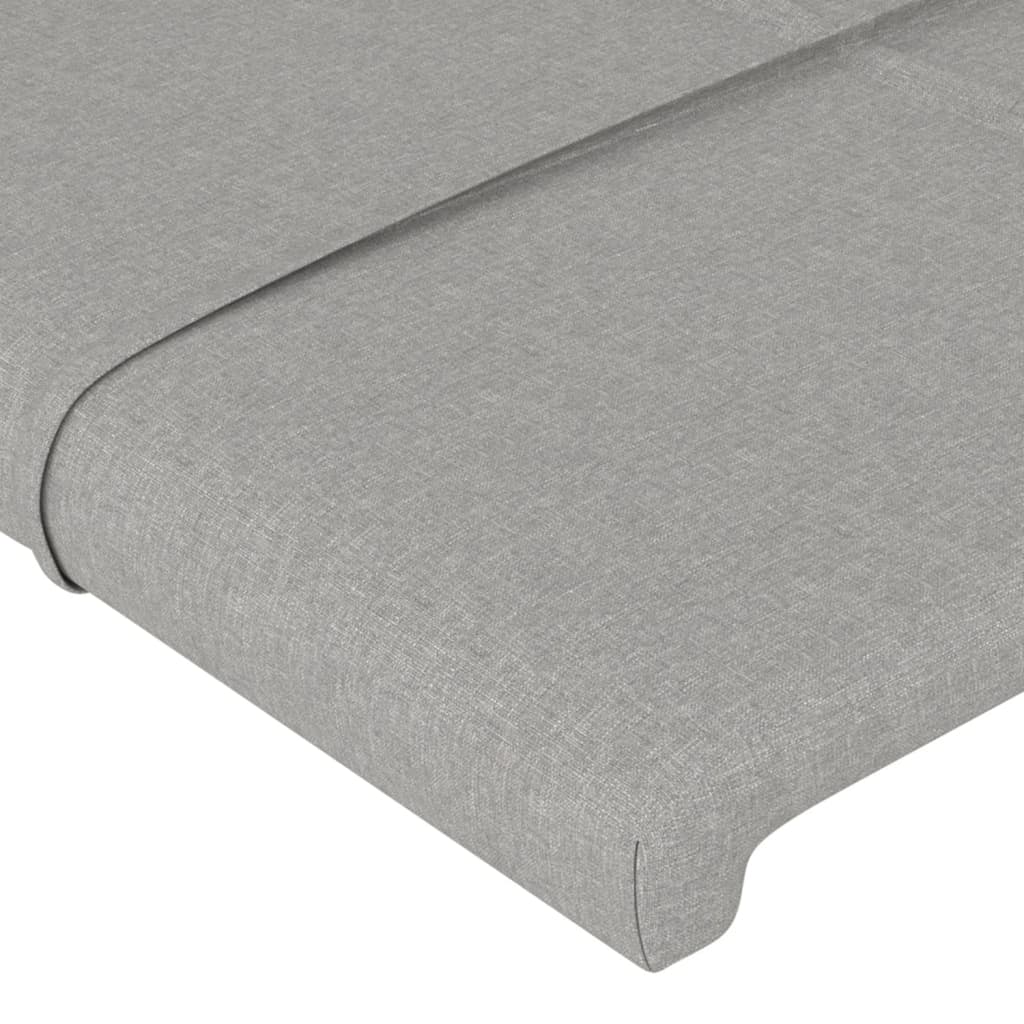 Cabeceiras cinzento-claro 180x5x78/88 cm tecido