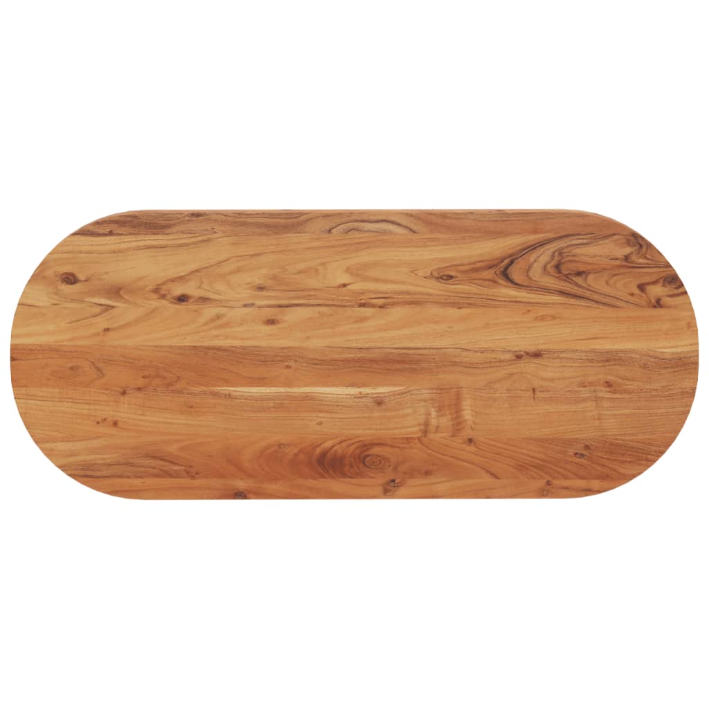 Tampo de mesa oval 140x60x2,5 cm madeira de acácia maciça
