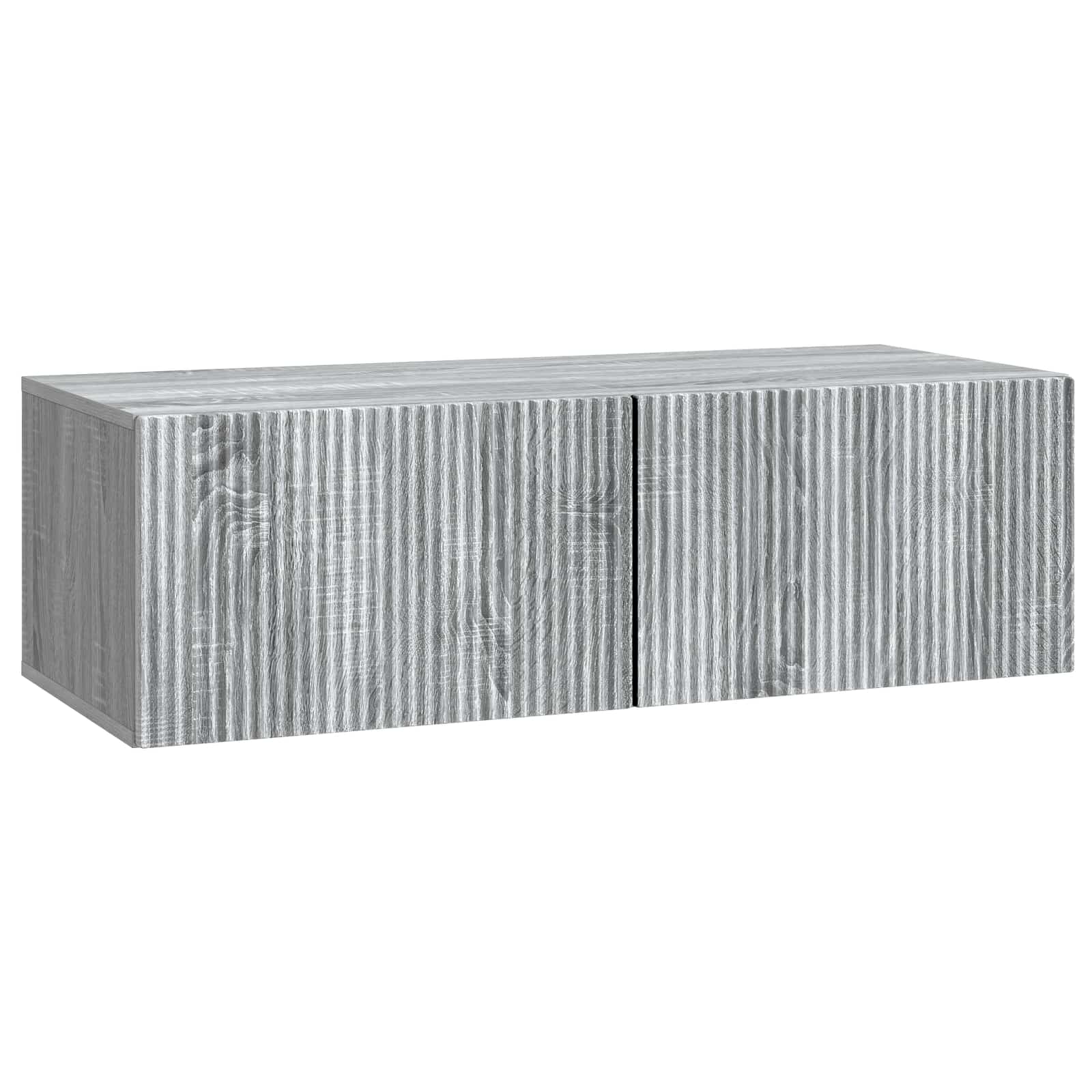 Gabinete de TV de parede sonoma cinzento 98 x 41 x 30 cm