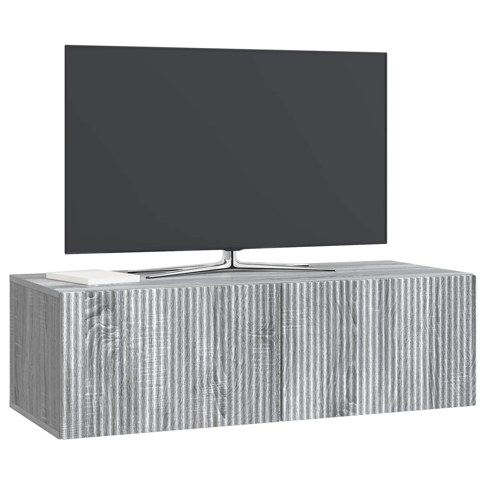 Gabinete de TV de parede sonoma cinzento 98 x 41 x 30 cm