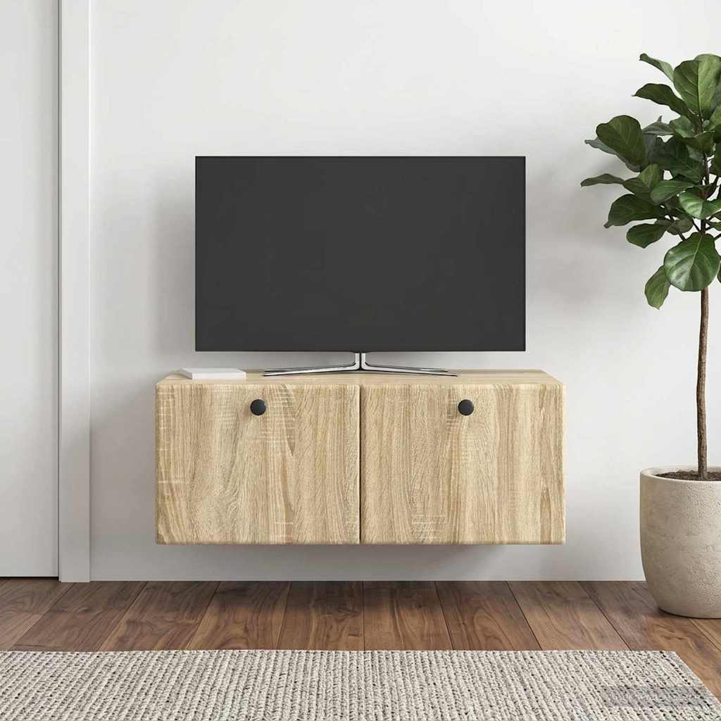 Gabinete de TV de parede 78,5 x 41 x 30 cm carvalho sonoma