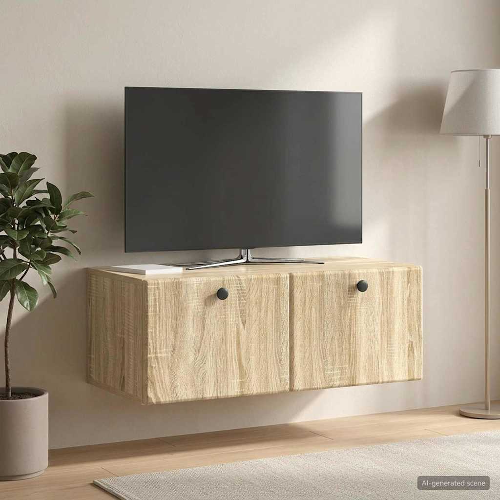 Gabinete de TV de parede 78,5 x 41 x 30 cm carvalho sonoma