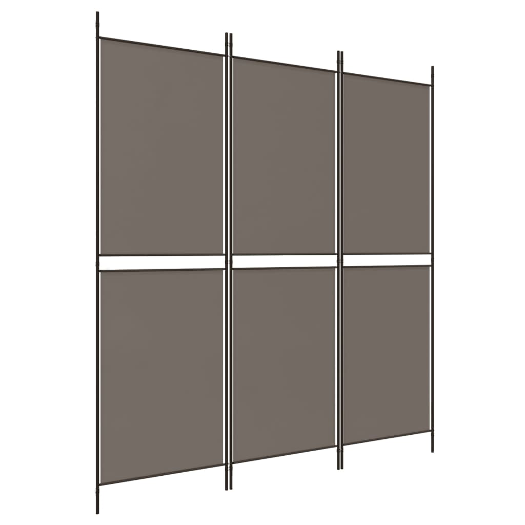 Biombo/divisória com 3 painéis 150x180 cm tecido antracite