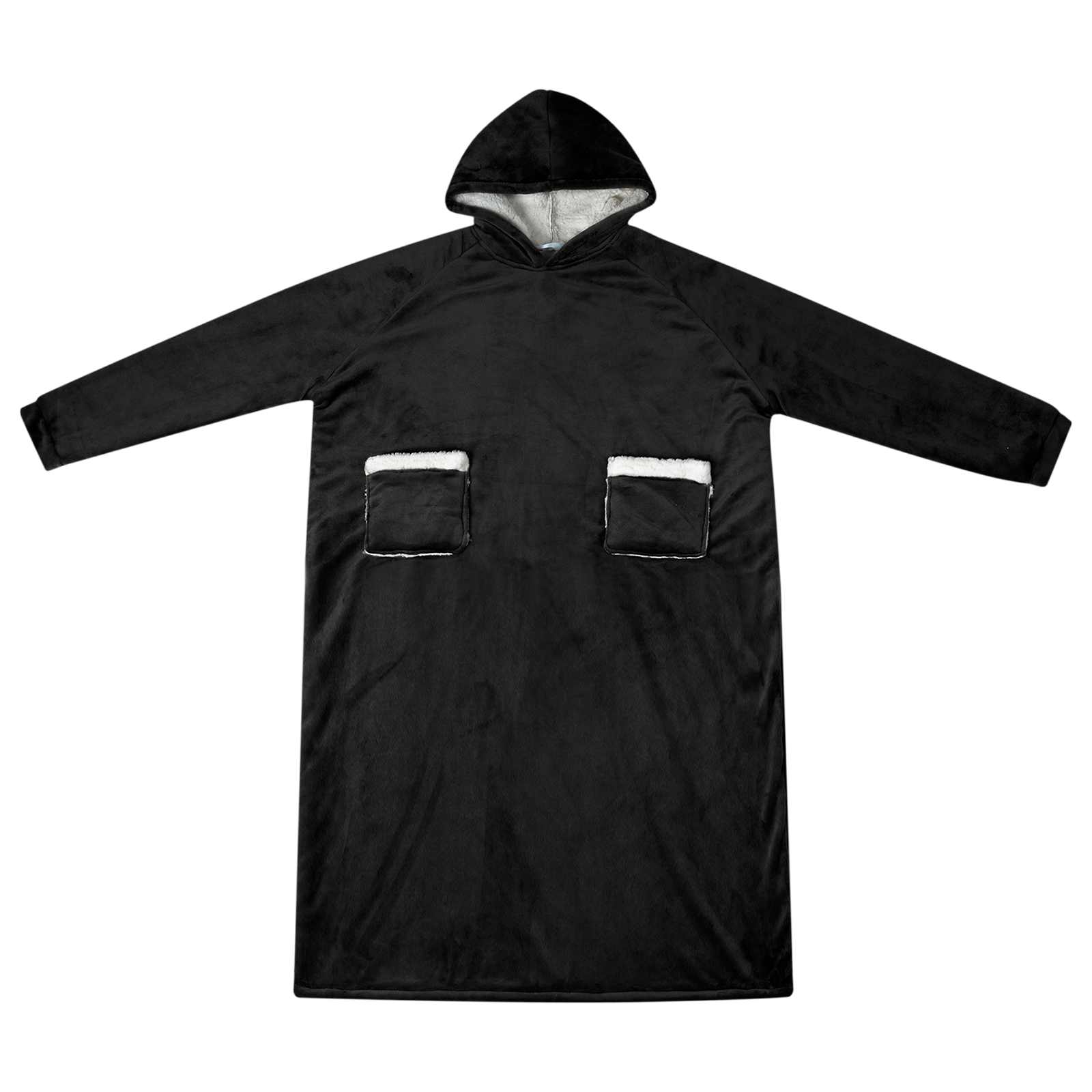 Sweatshirt manta preto l fleece e flanela