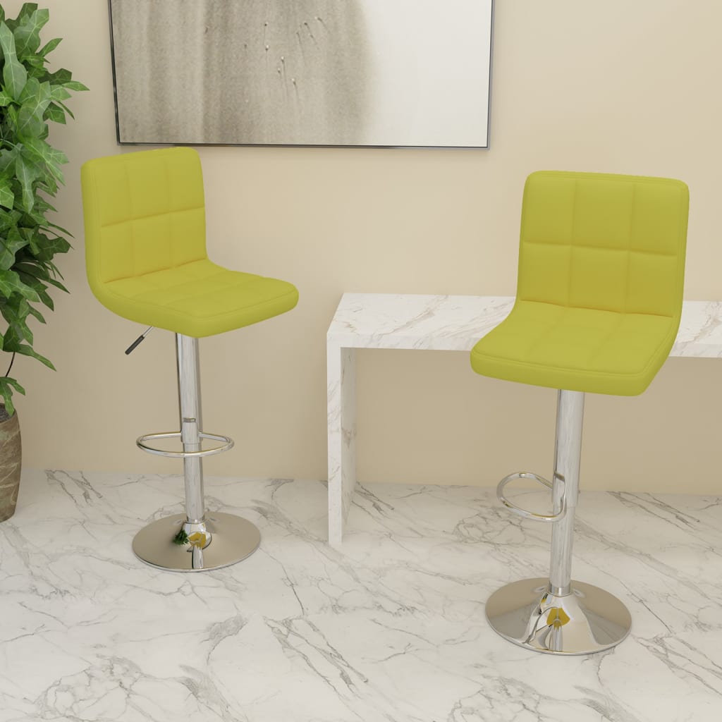 Bancos de bar 2 pcs tecido verde