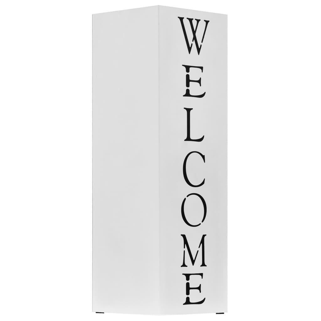 Suporte para guarda-chuvas welcome aço branco