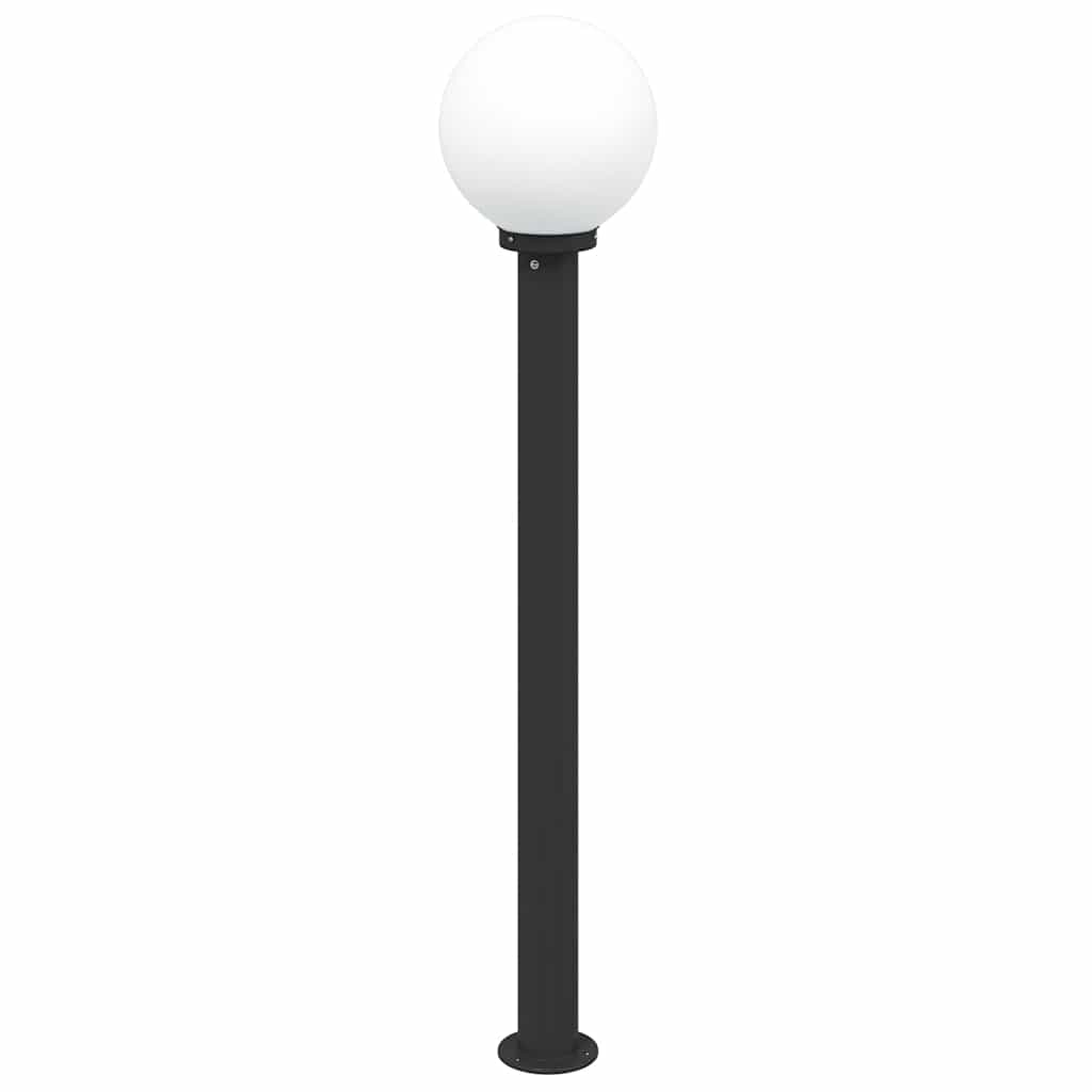 Luminárias de poste, 3 unidades, 120 cm, pretas, IP44