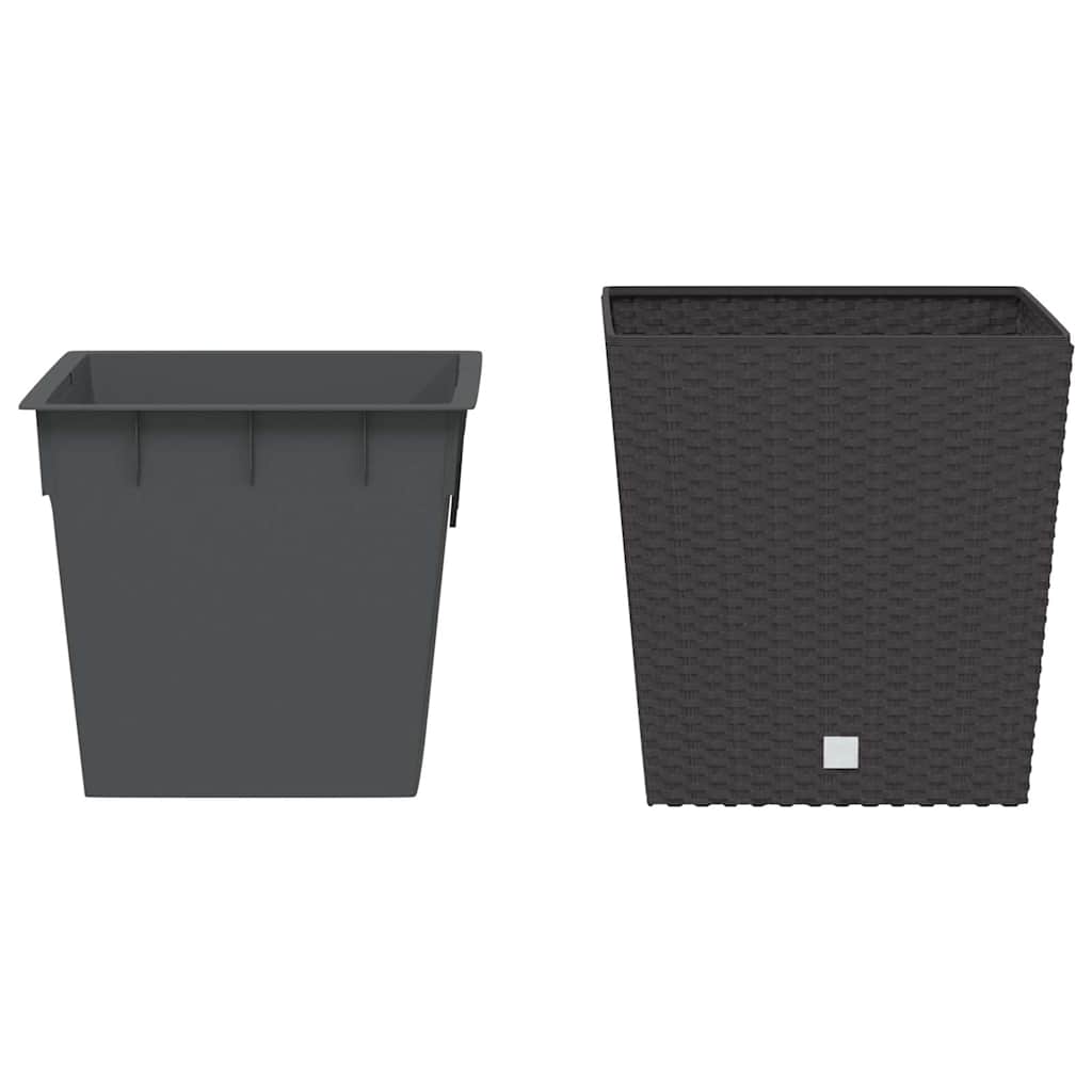 Vaso com interior removível 21 / 32 l vime PP castanho