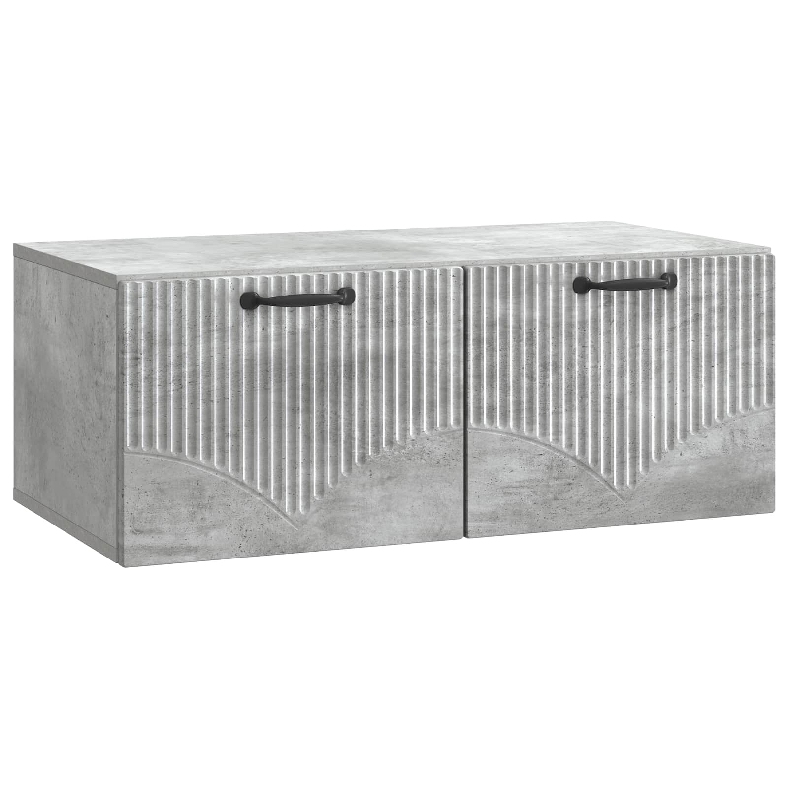 Gabinete de TV de parede cinzento cimento 78,5 x 41 x 30 cm
