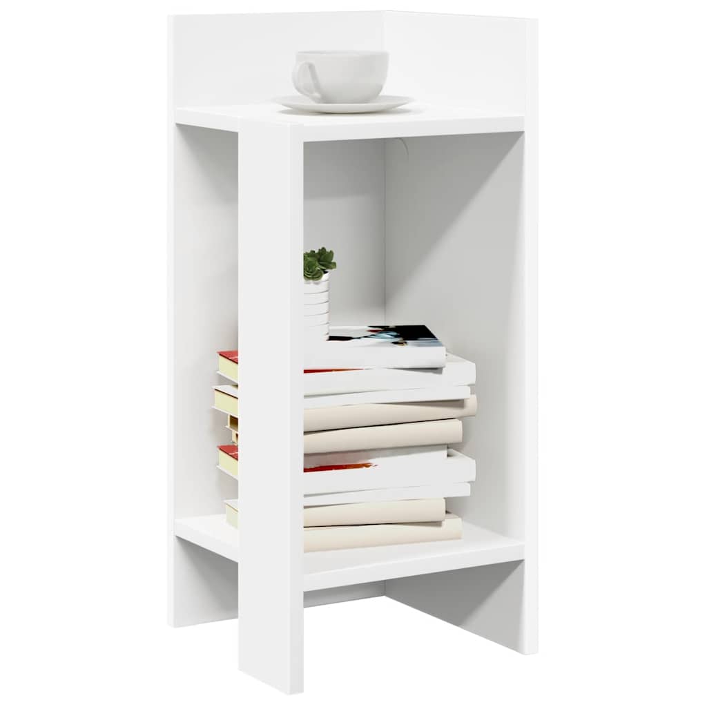 Mesas laterais 2 pcs com prateleira 110x50x103 cm branco