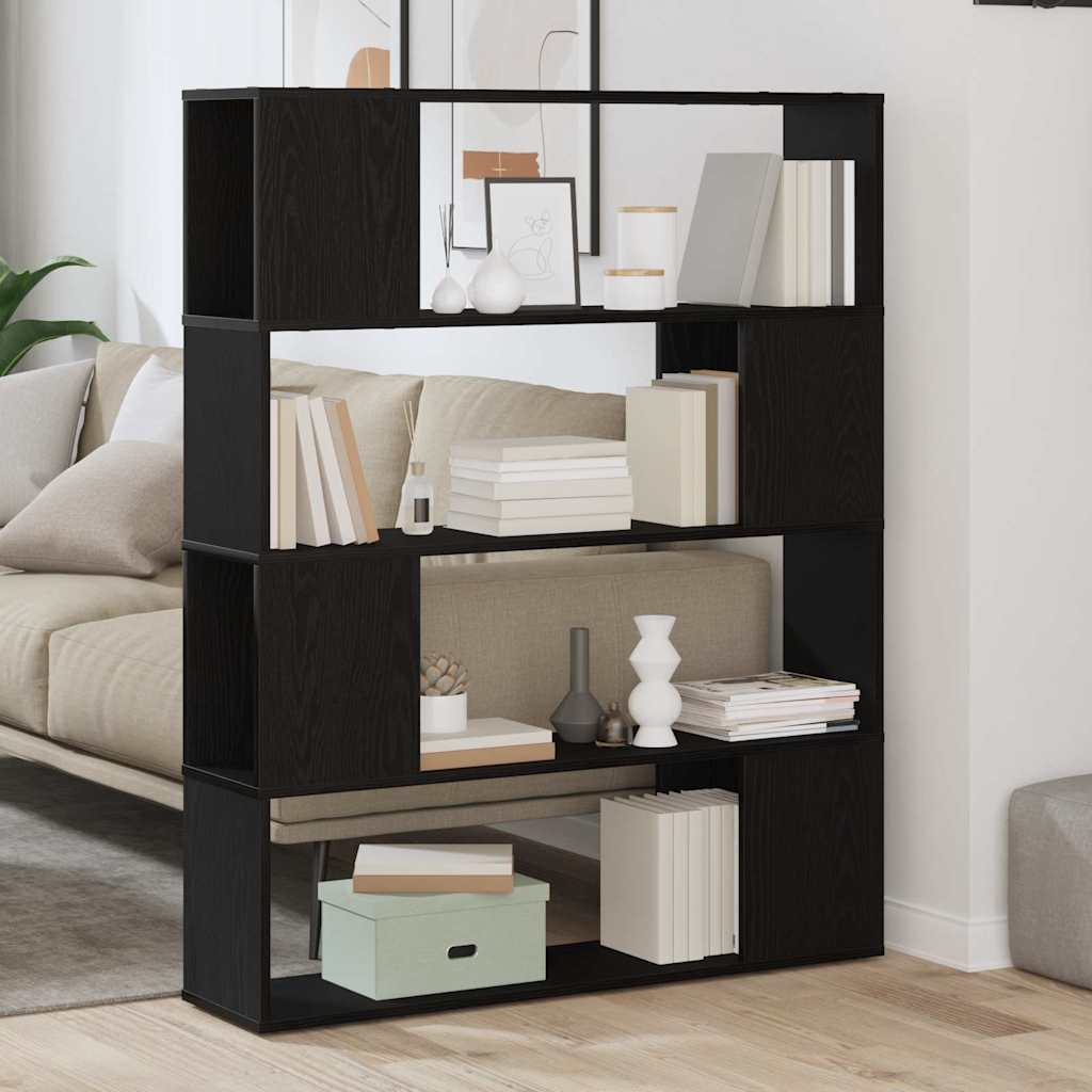 Conjunto de móvel de TV 100 x 24 x 124,5 cm carvalho preto