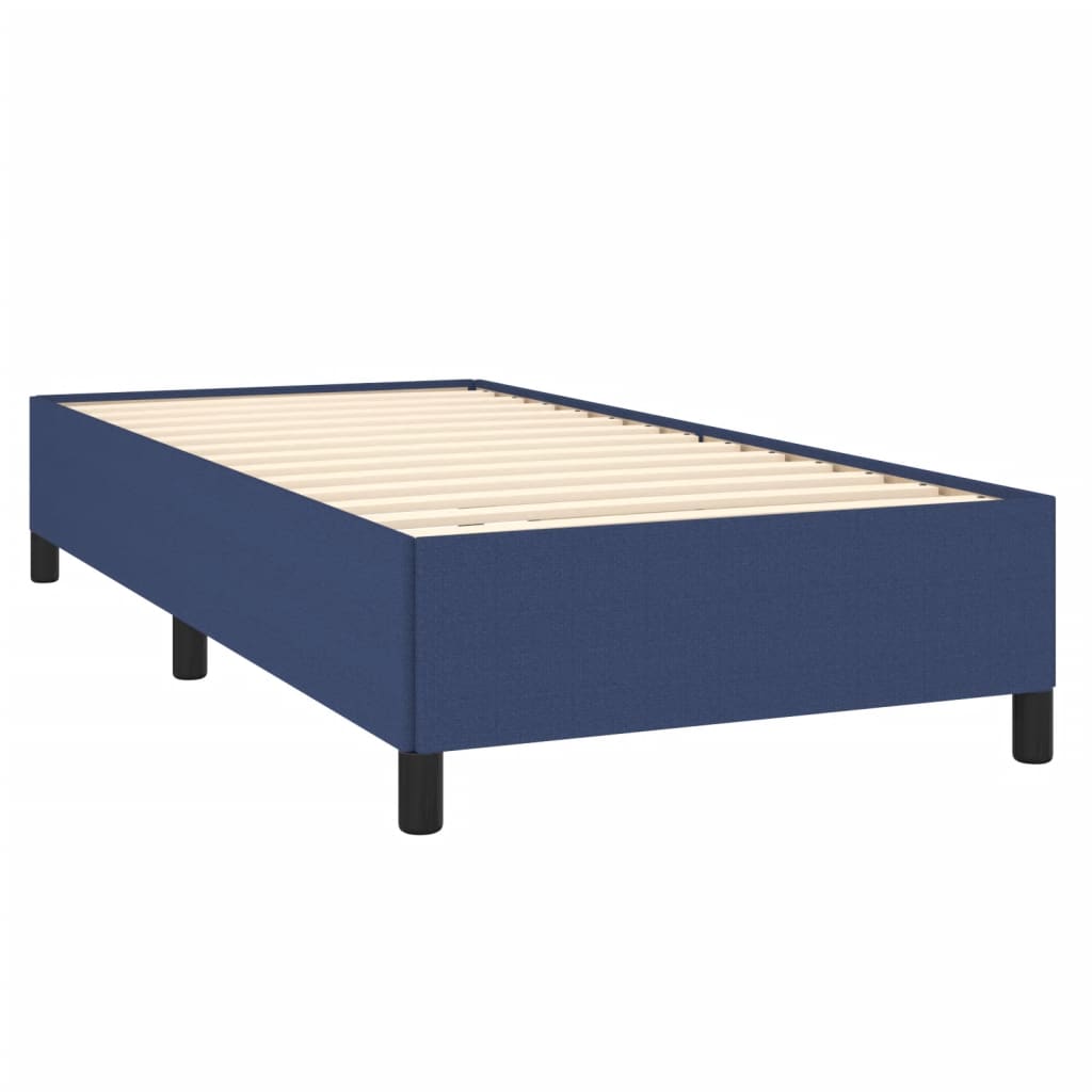 Estrutura de cama sem colchão 90x190 cm tecido azul