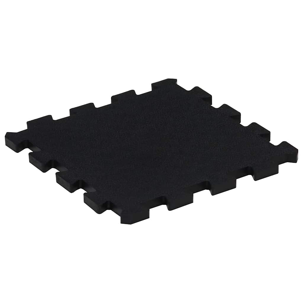 Ladrilhos de borracha 16 pcs 16 mm 30x30 cm preto