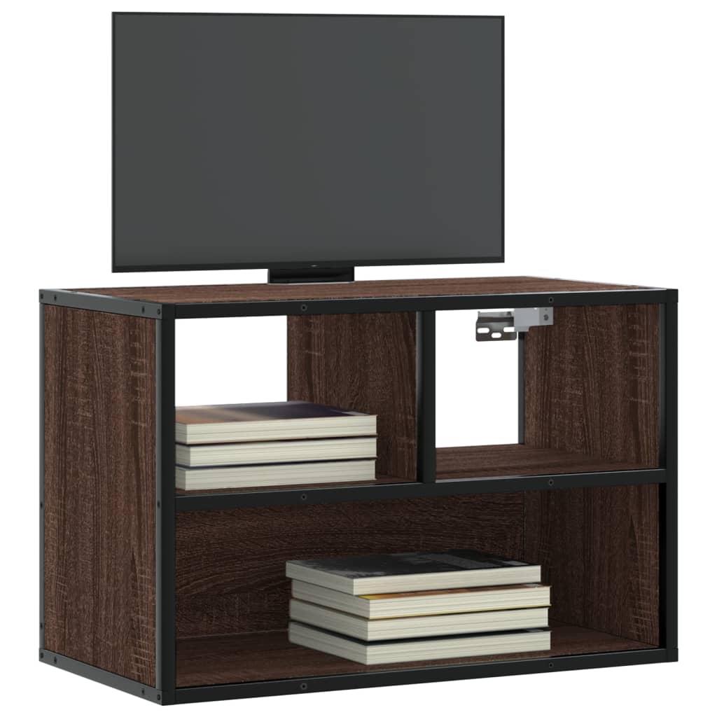 Móvel p/ TV 60x31x39,5cm deriv. madeira/metal carvalho castanho