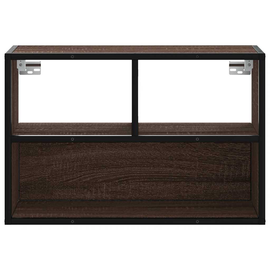 Móvel p/ TV 60x31x39,5cm deriv. madeira/metal carvalho castanho