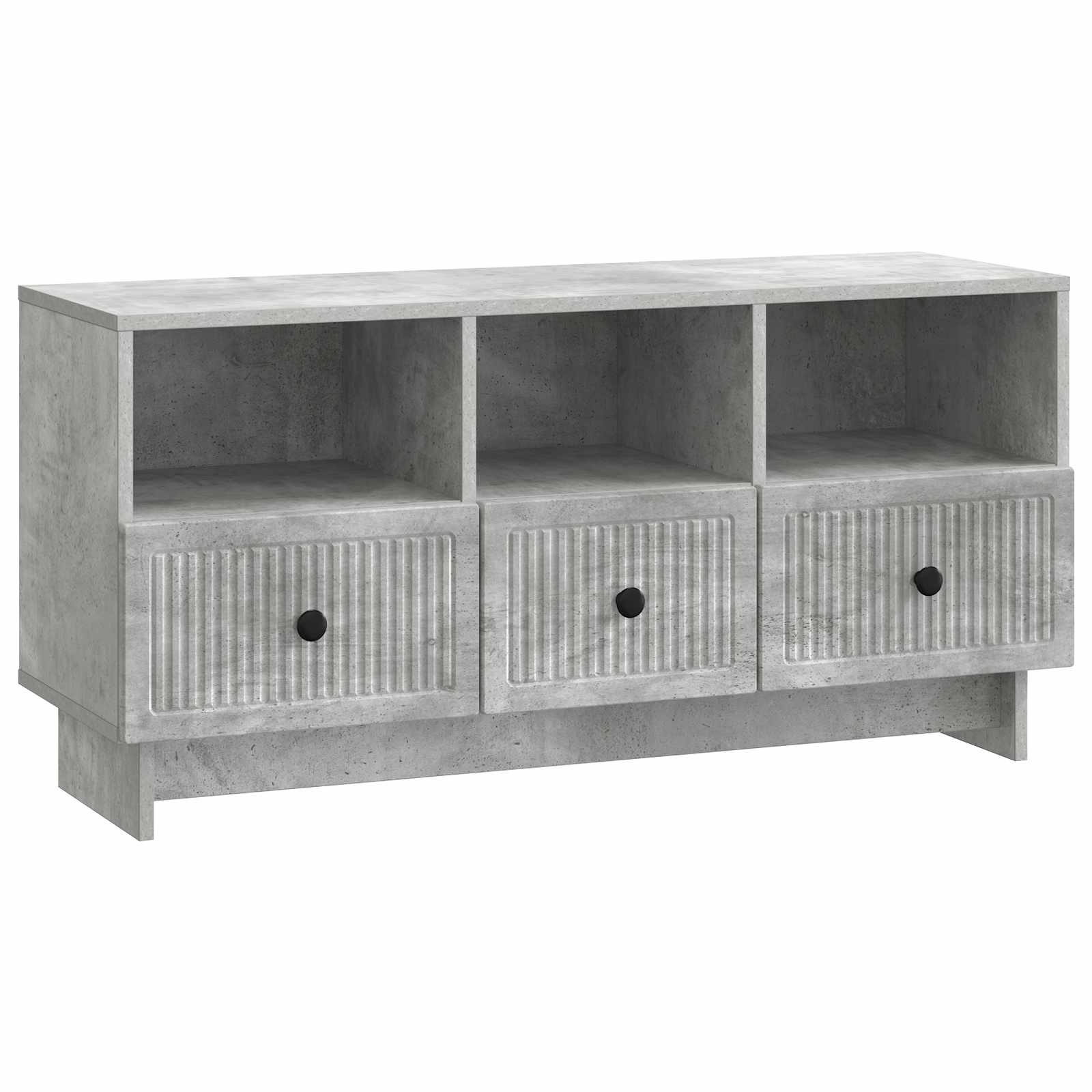 Gabinete para TV com gaveta cinzento cimento 102 x 34,5 x 50 cm