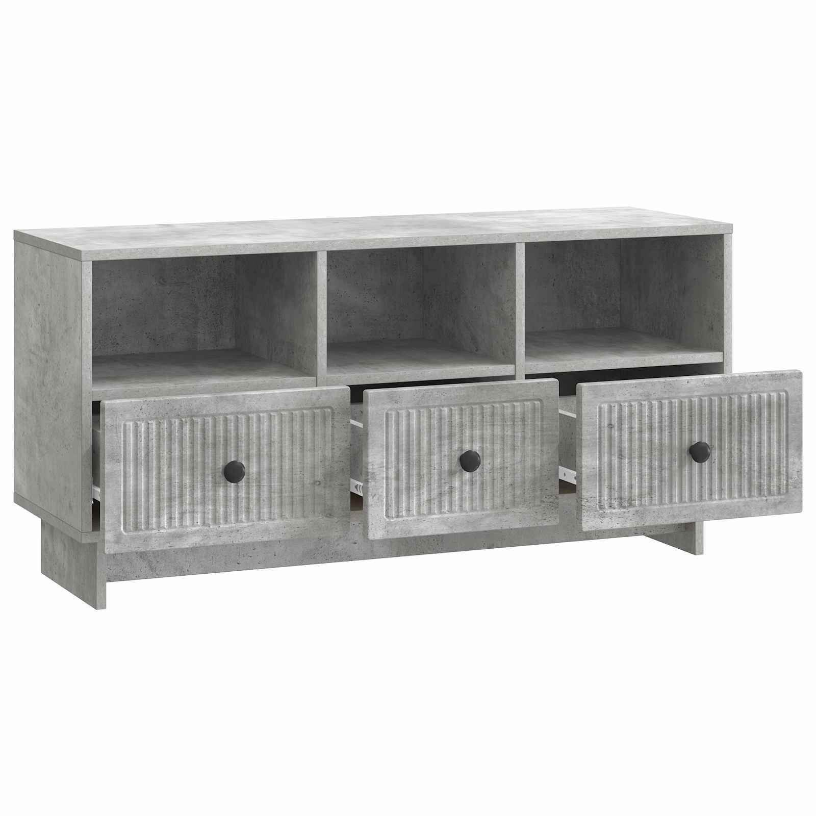Gabinete para TV com gaveta cinzento cimento 102 x 34,5 x 50 cm