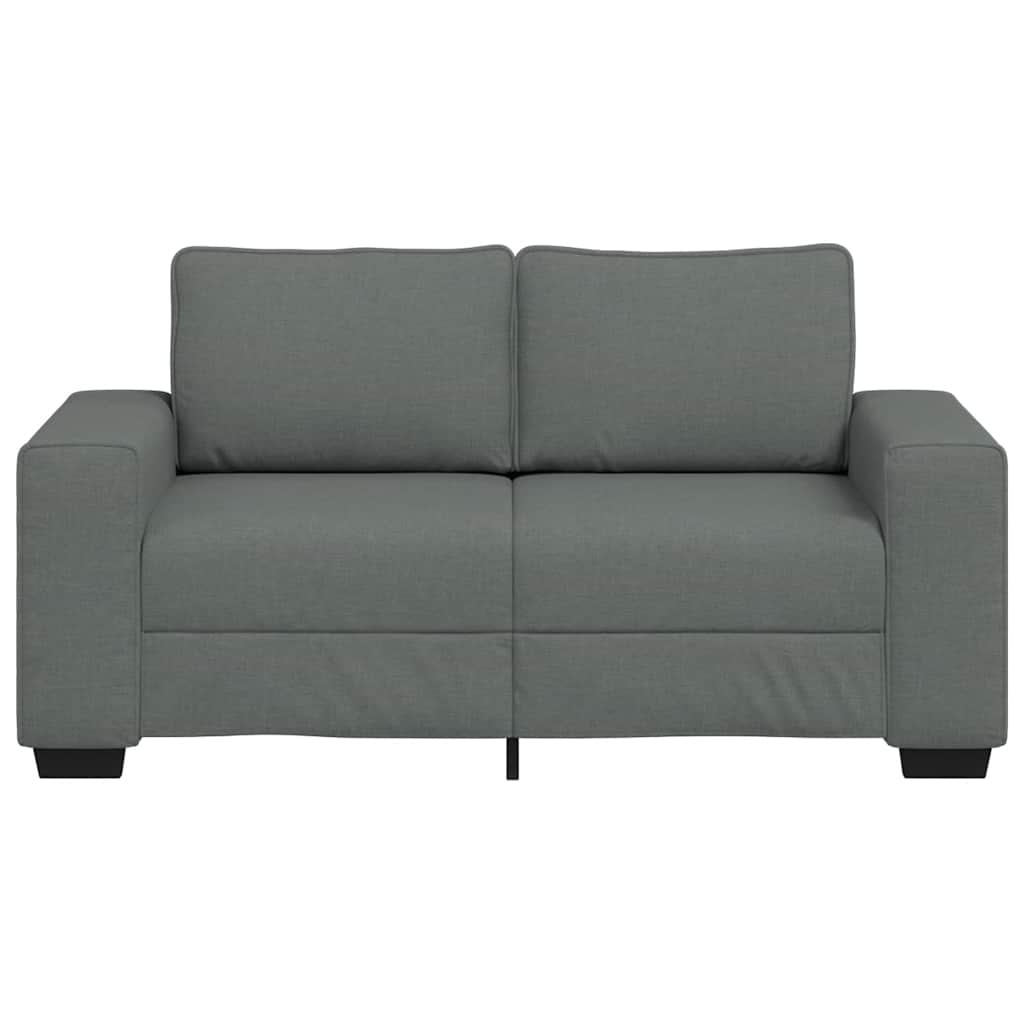 Sofá de 2 lugares em tecido 160x77x82 cm cinzento-escuro