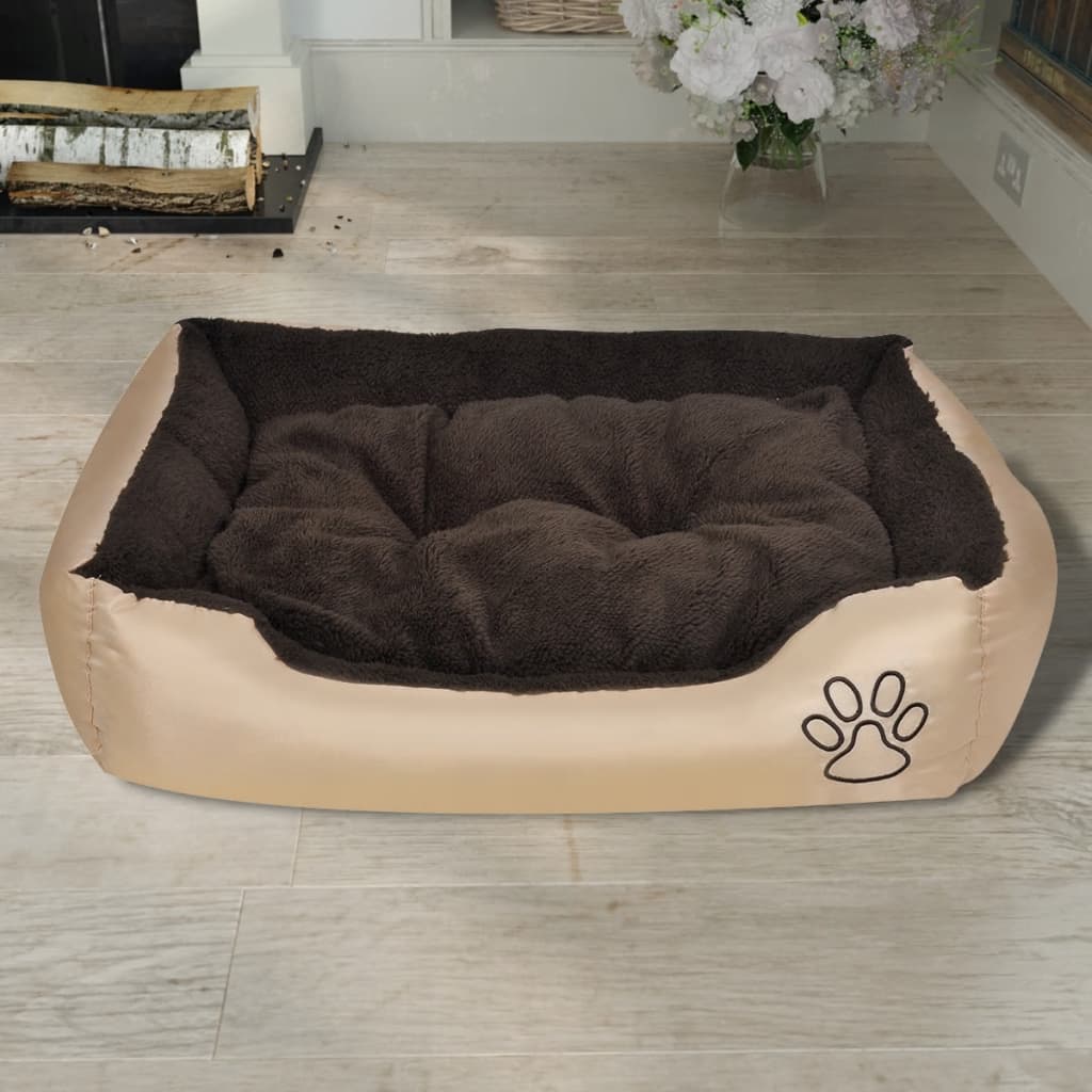 Cama para cães quente com almofadão acolchoado l